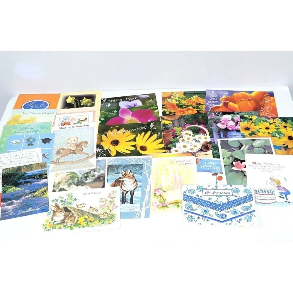 Vintage Lot Of Greeting Cards Unused Perfect Few Some Envelopes